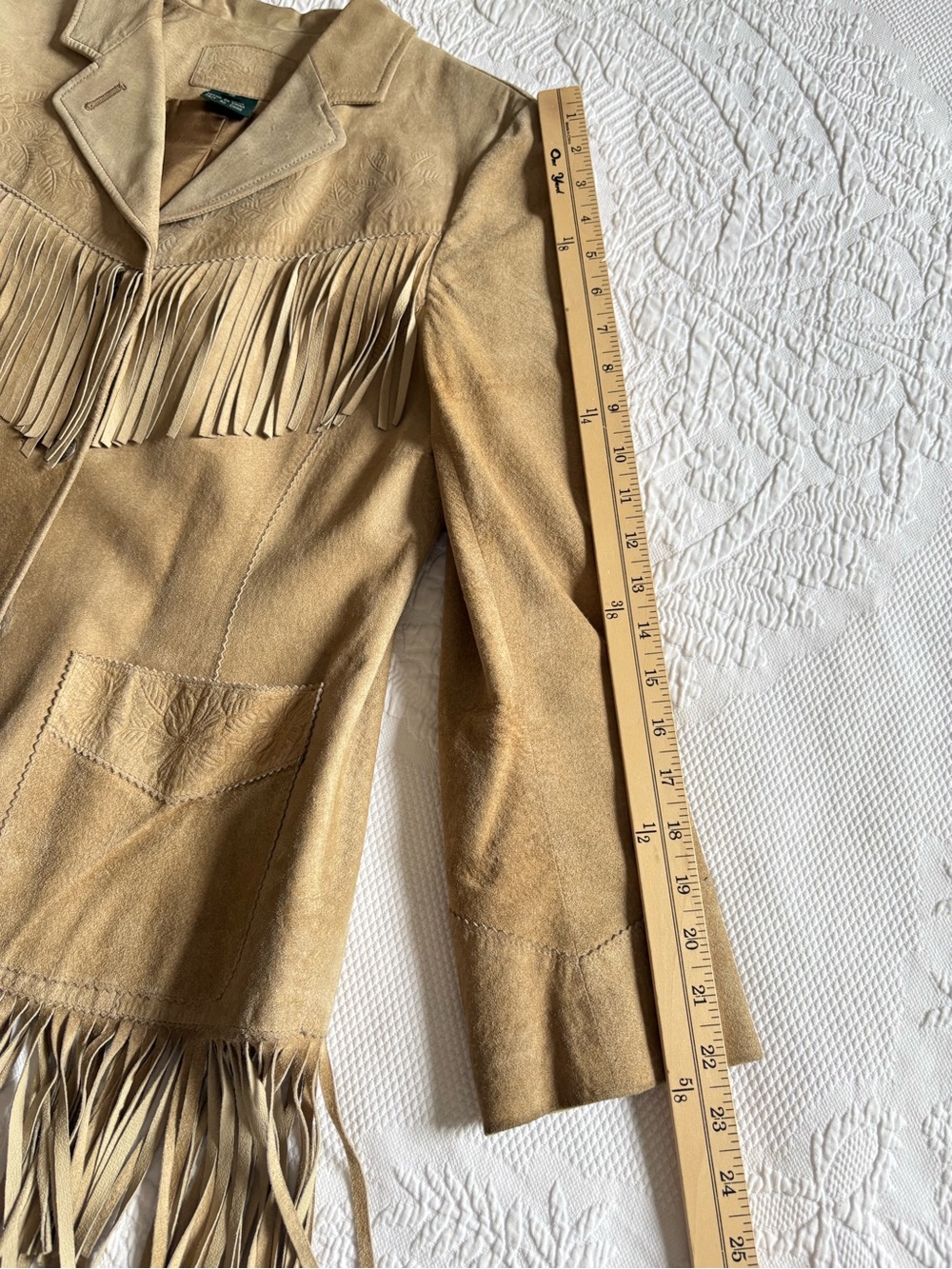 Ralph Lauren Dry Goods suede fringe western leather jacket concho women’s S - Picture 14 of 16